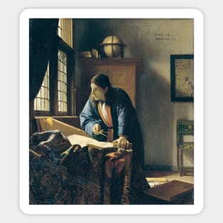 The Geographer by Vermeer Sticker